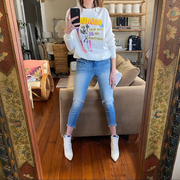 Free People Denim - Free people ripped skinny ankle jeans